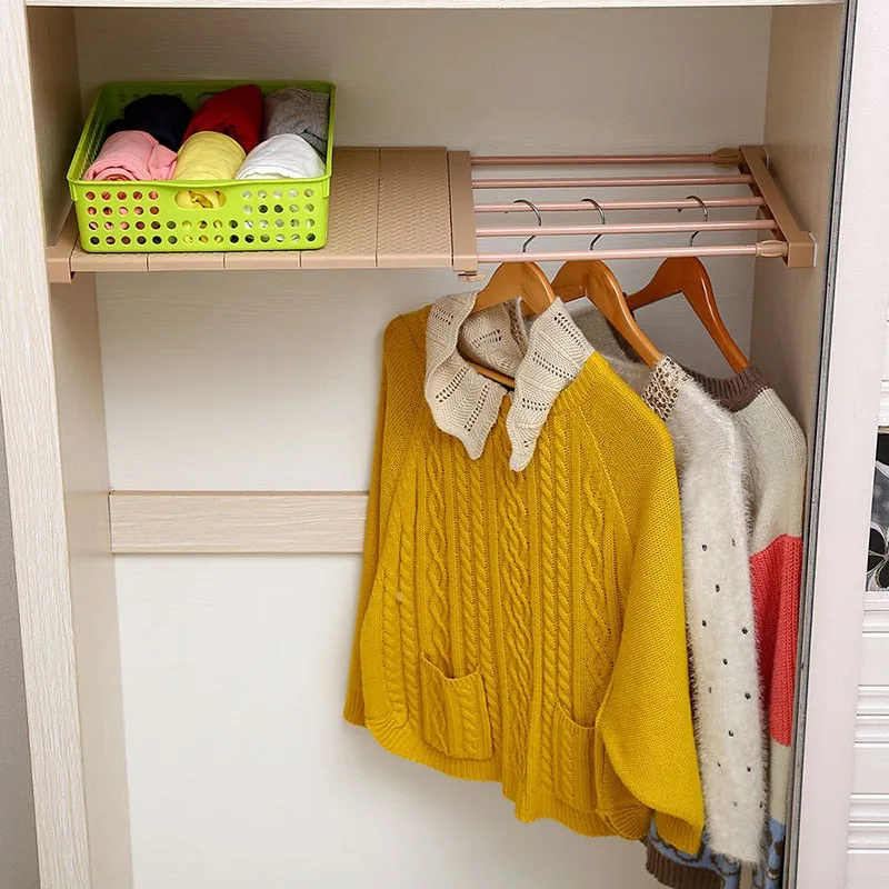 Adjustable Wall Mounted Cupboard Smart Expandable Shelf Organiser