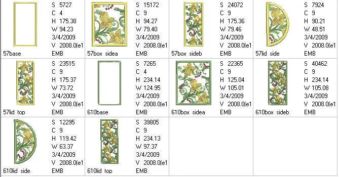 Applique Daffodil Chests