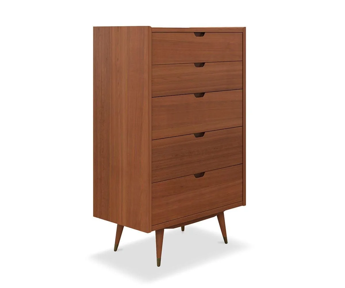Bolig High Chest - Light Walnut Stain