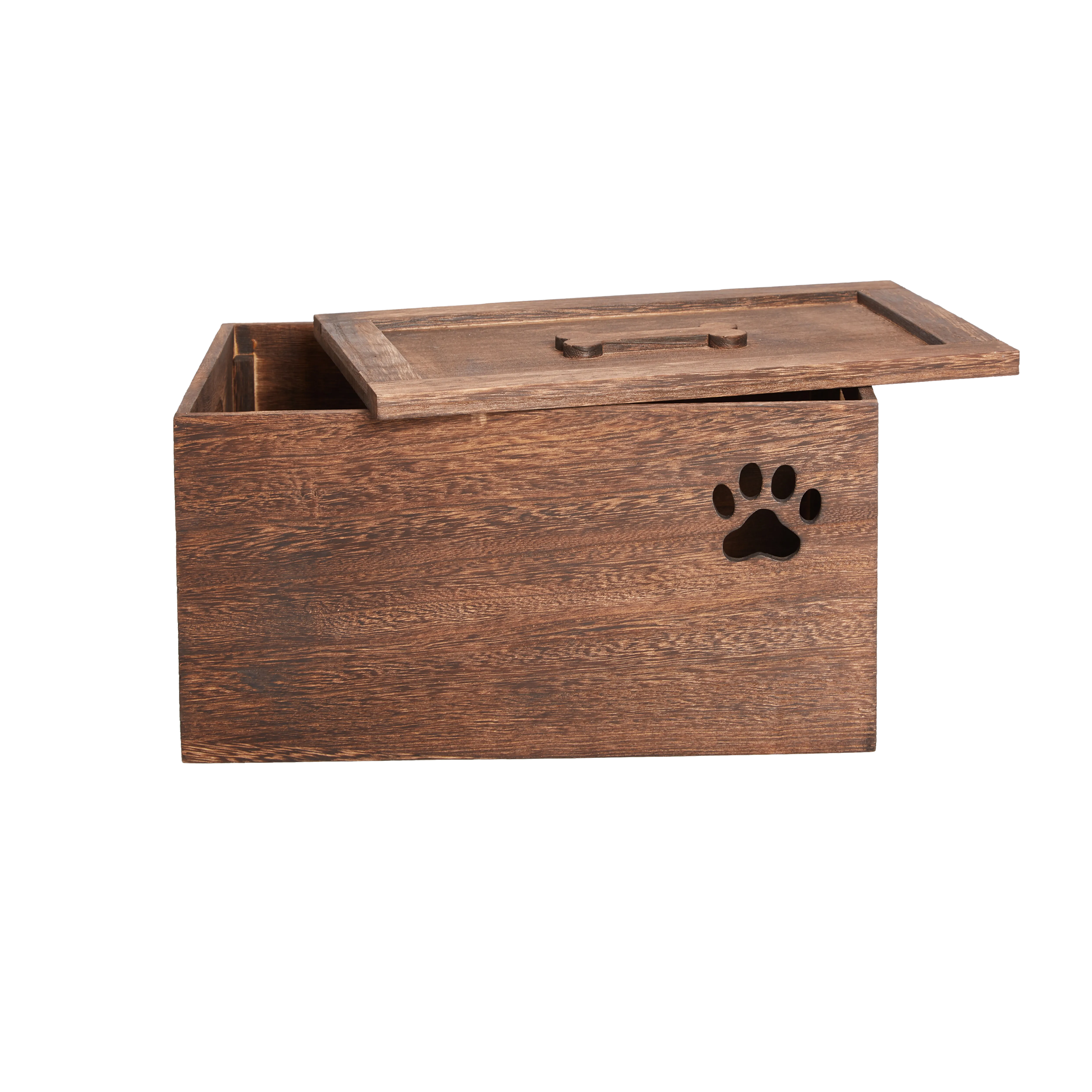 Brown Dog Toy Wooden Storage Box
