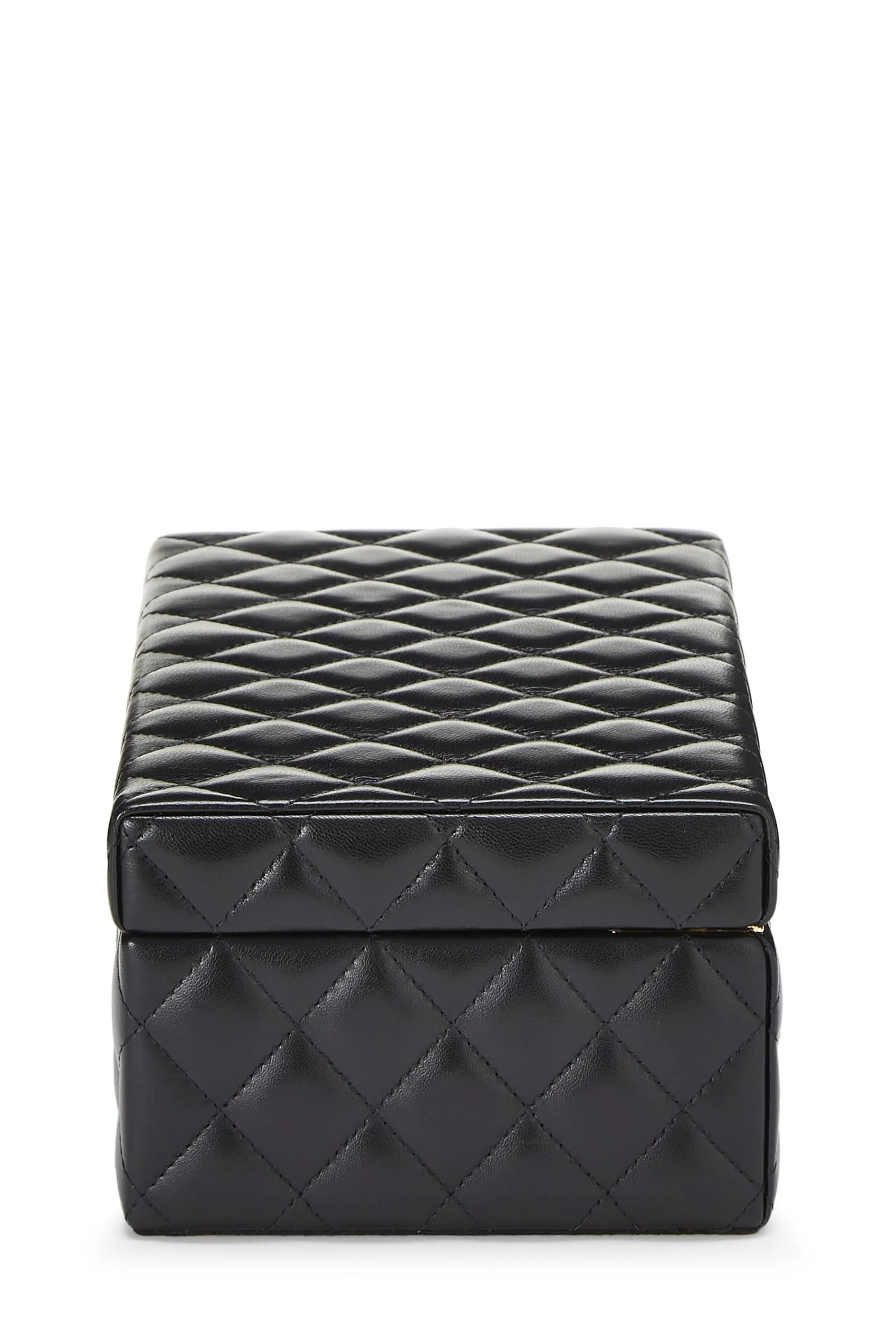 Chanel,  Black Quilted Lambskin Jewelry Chest Small, Black