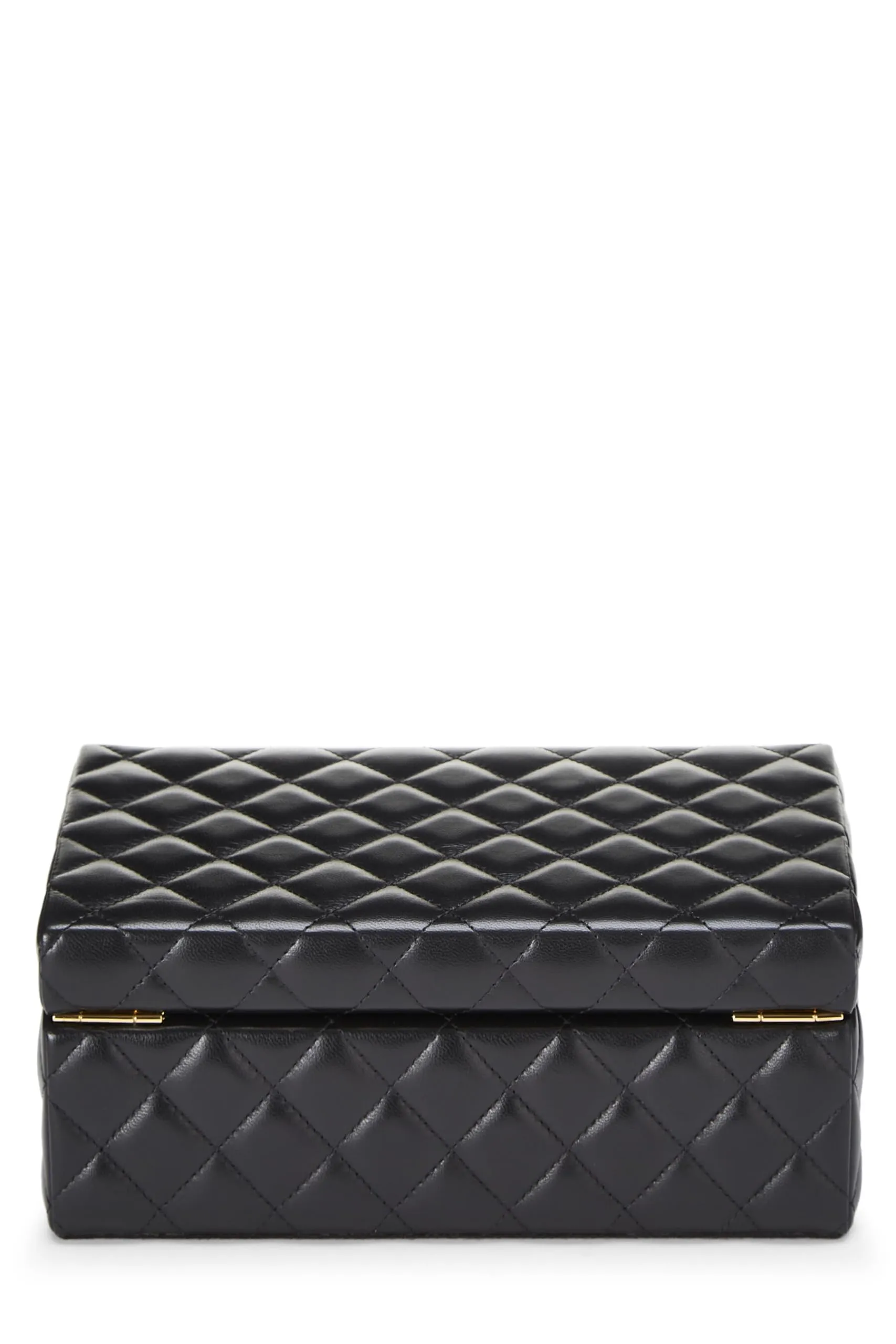 Chanel,  Black Quilted Lambskin Jewelry Chest Small, Black