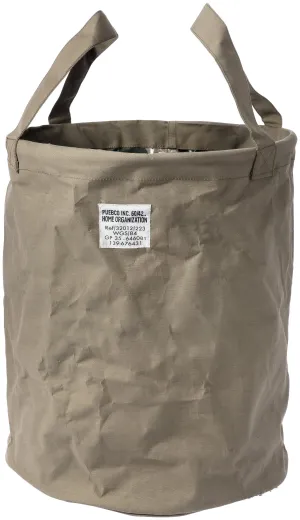 LAMINATED FABRIC ORGANIZER ROUND/LARGE OLIVE