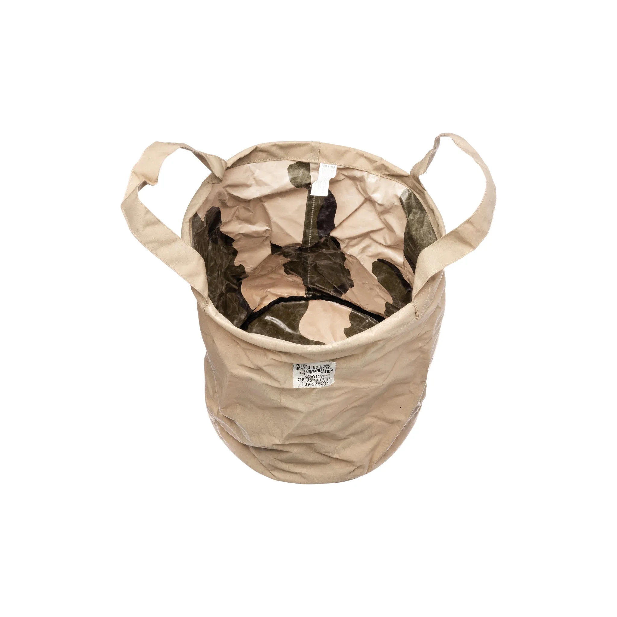 LAMINATED FABRIC ORGANIZER ROUND/LARGE SAND