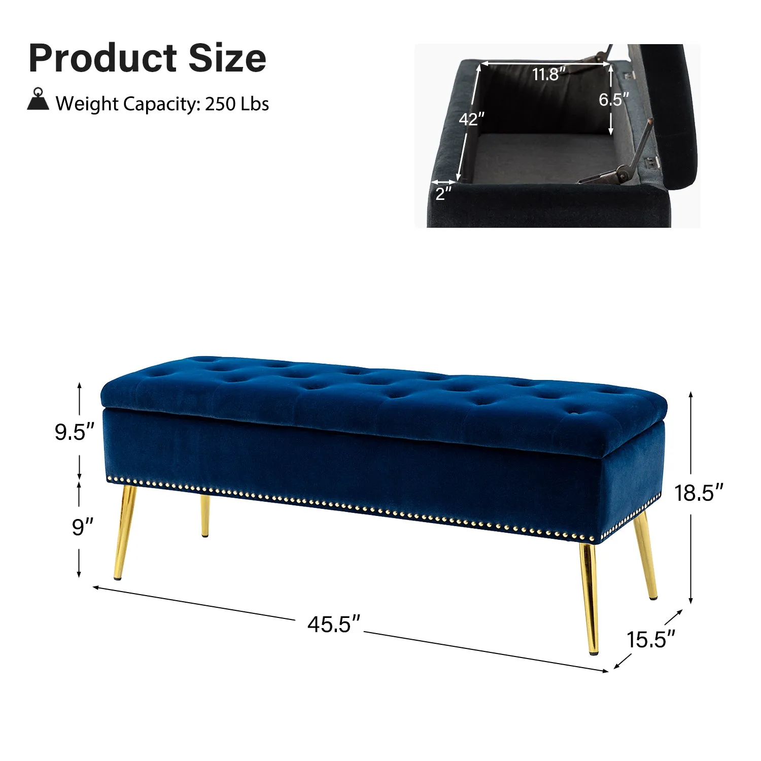 Lenore Upholstered Storage Bench