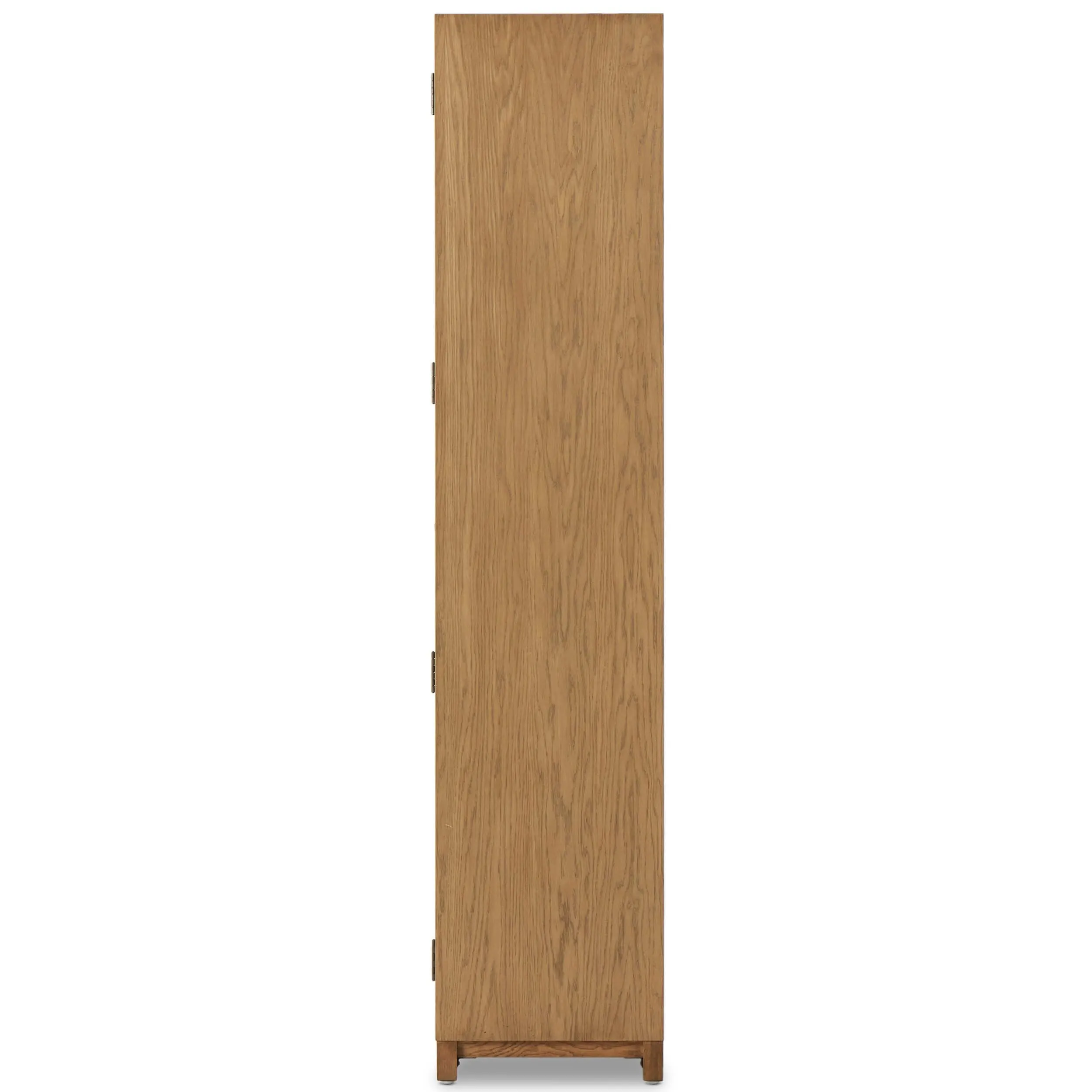 Millie Panel and Glass Door Cabinet, Drifted Oak