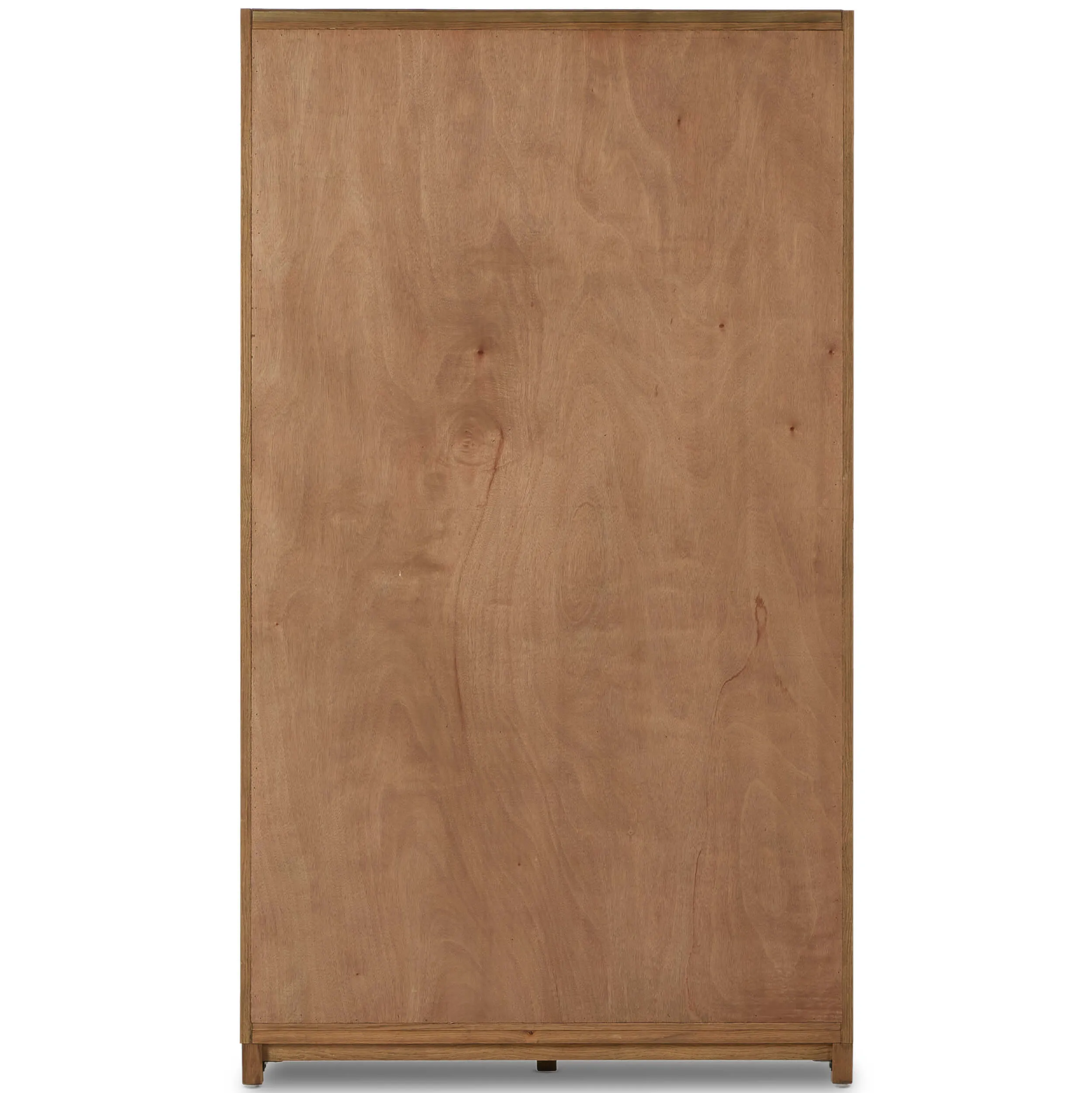 Millie Panel and Glass Door Cabinet, Drifted Oak