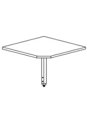 Production Basics 1519 C-Leg Series ESD-Safe Add-On Corner, 36"D