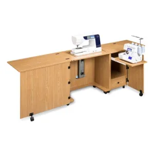 Sewing and Serger Cabinet Combo 1050 in Castle Oak