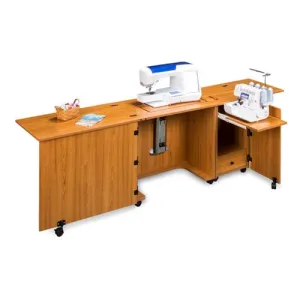 Sewing and Serger Cabinet Combo 1050 in Teak