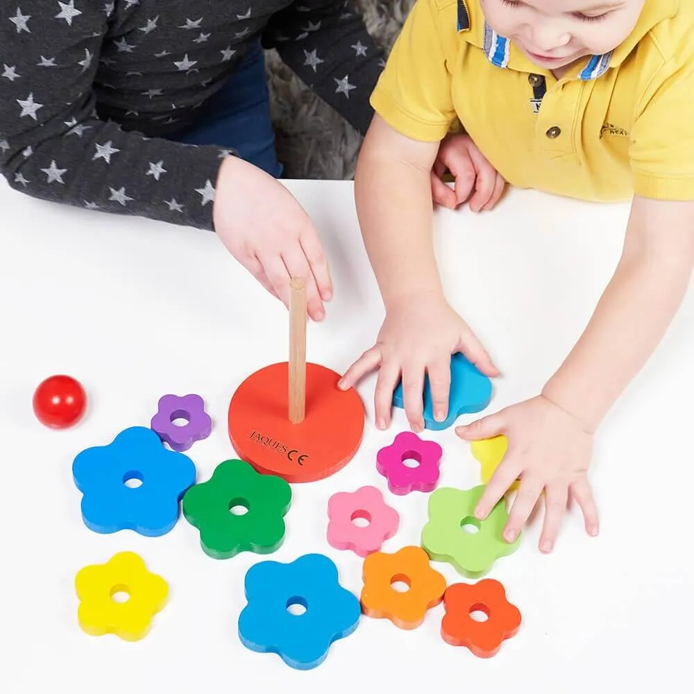 Stacking Rings Toy - Wooden Rainbow Toy