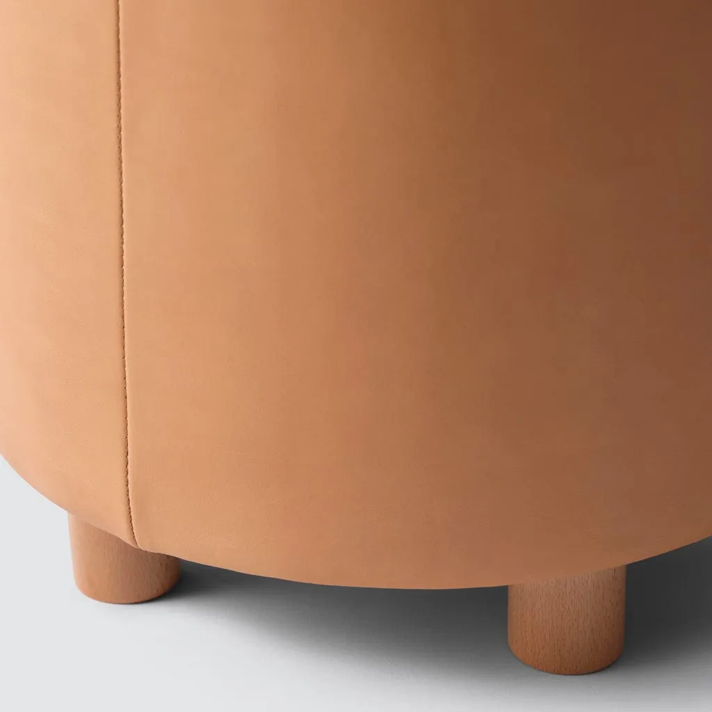 Torres Leather Storage Ottoman - Small