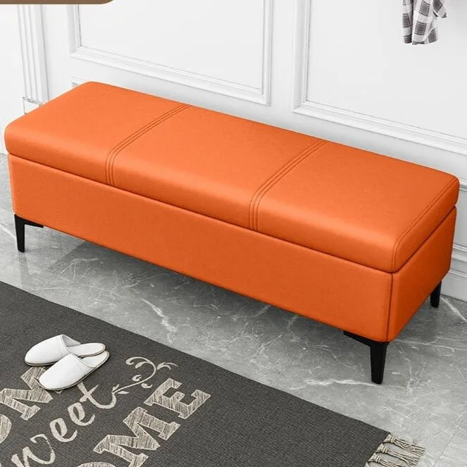 Vanity Foot Rest Ottoman Stool with Storage Bench